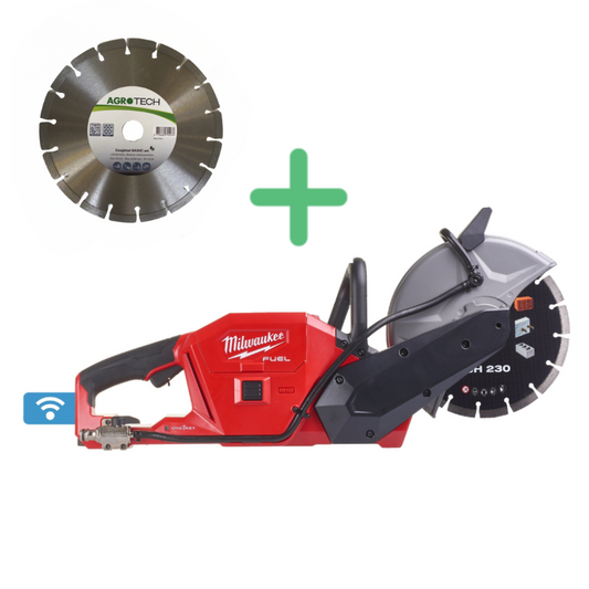 Milwaukee Akku-Trennschleifer FCOS230-121 inkl. 12 Ah-Akku, Ladegerät und Diamant-Trennscheibe