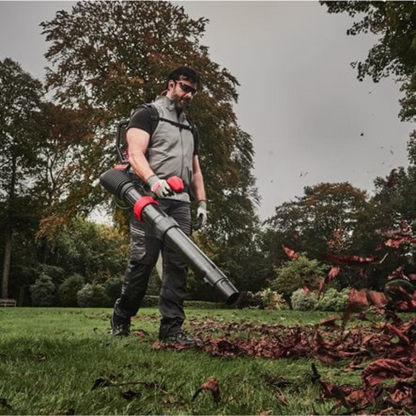 Milwaukee Doppel-Akku-Rucksackgebläse M18 F2BPB-124 mit 4 x Akku und Ladegerät in Aktion