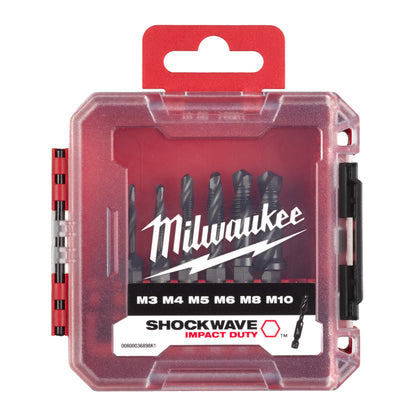 Milwaukee Kombi-Gewindebohrer-Set HSS-G 1/4" - 6-teilig Packung