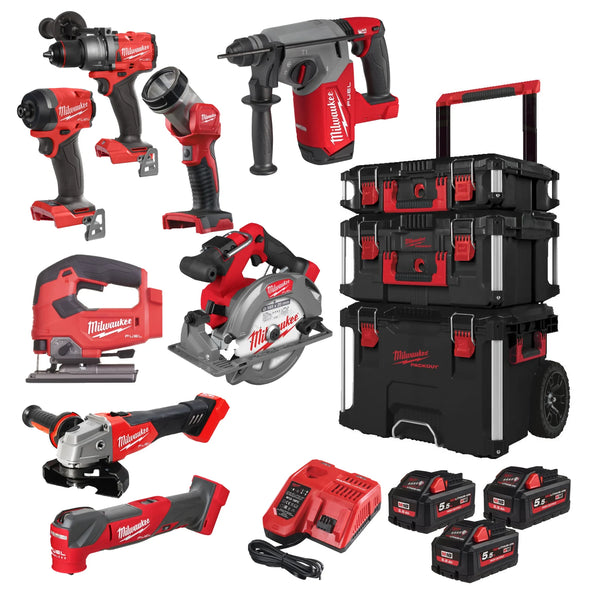 Milwaukee Kombiset M18 FPP8E-553P - 8-teilig