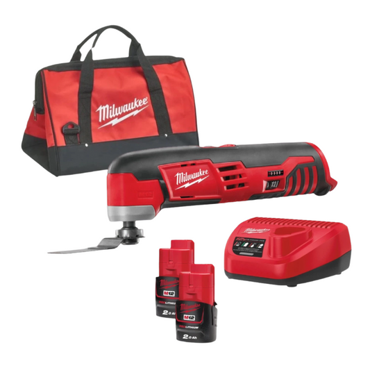 Milwaukee Akku-Subkompakt-Multitool M12 C12 MT-202B mit 2 x Akku und 1 x Ladegerät
