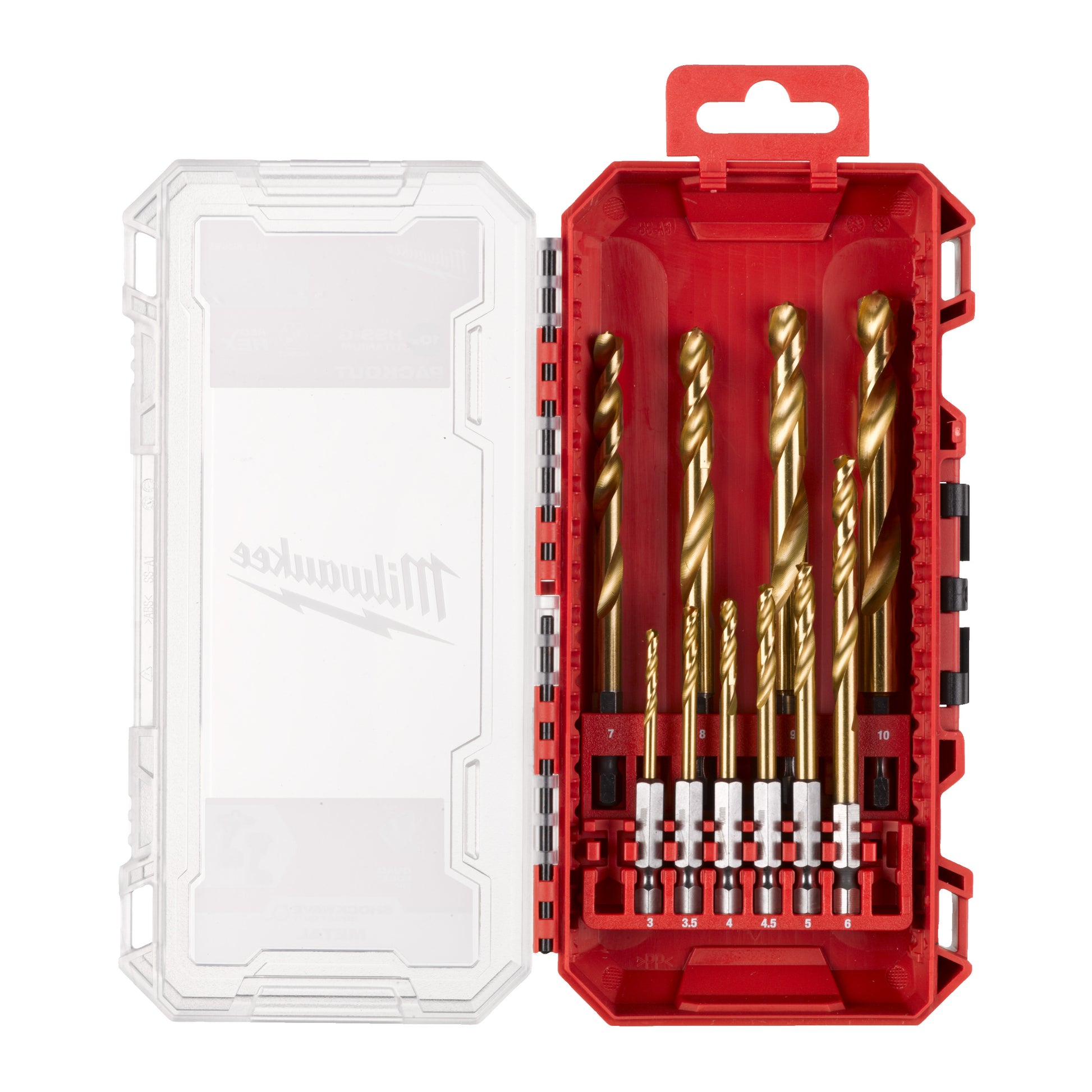 Milwaukee Metallbohrer-Set Shockwave HSS-G TiN Red Hex - 10-teilig