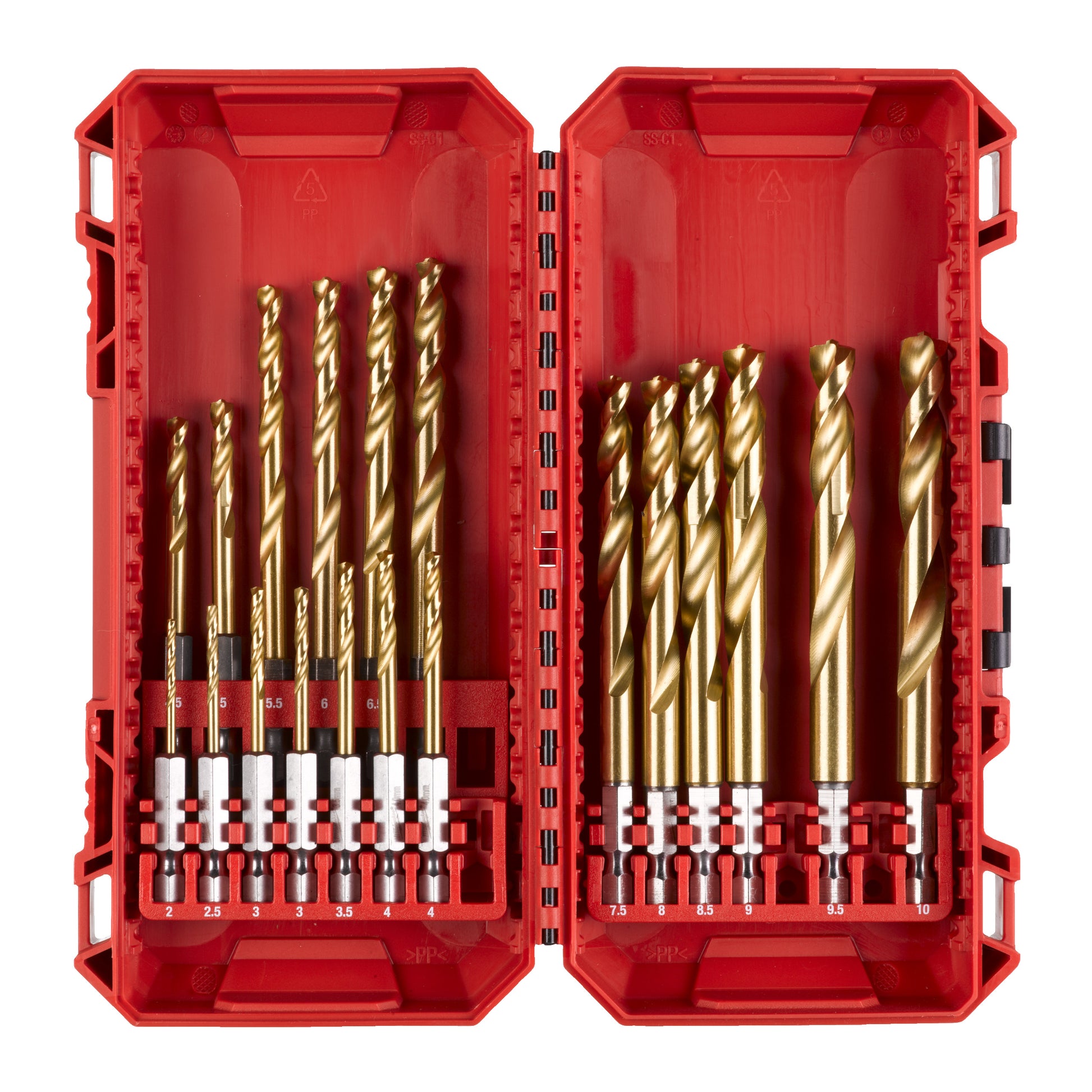 Milwaukee Metallbohrer-Set Shockwave HSS-G TiN Red Hex - 19-teilig