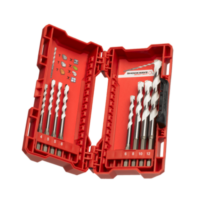 Milwaukee Multi-Material-Bohrerset SHOCKWAVE EMEA - 4/5/5/6/6/8/10/12