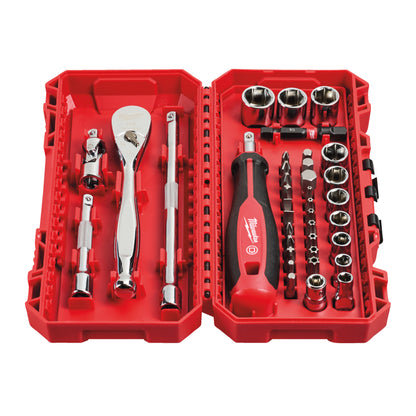 Milwaukee Ratschen- & Steckschlüsseleinsatz-Set 1/4" - 38-teilig 2