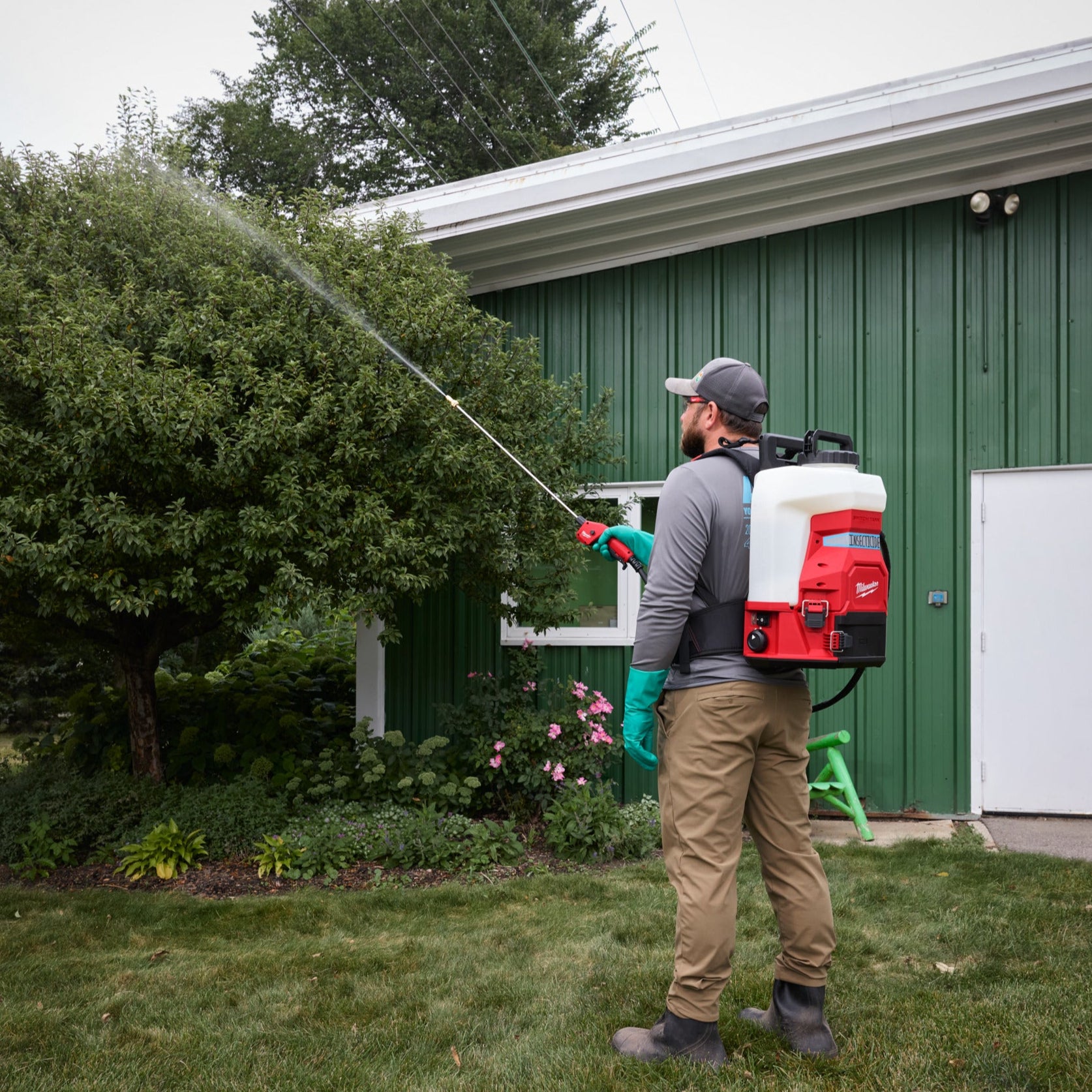 Milwaukee Rucksack-Pumpsprüher M18 SWITCH TANK Gen2 in Aktion