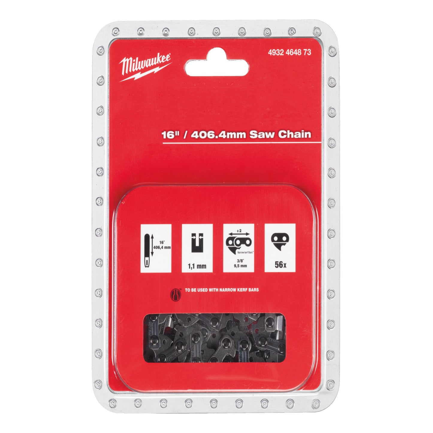 Milwaukee Sägekette 3/8" für M18 FCHS - 40 cm Packung