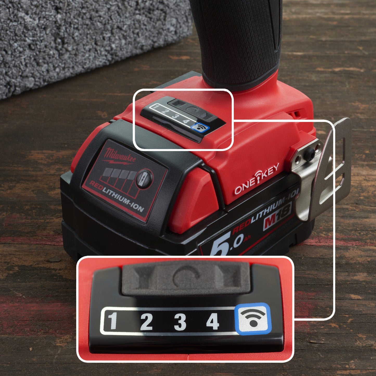 Milwaukee Schlagschrauber mit Sprengring M18 FUEL™ ONE-KEY™ ½" Detailansicht