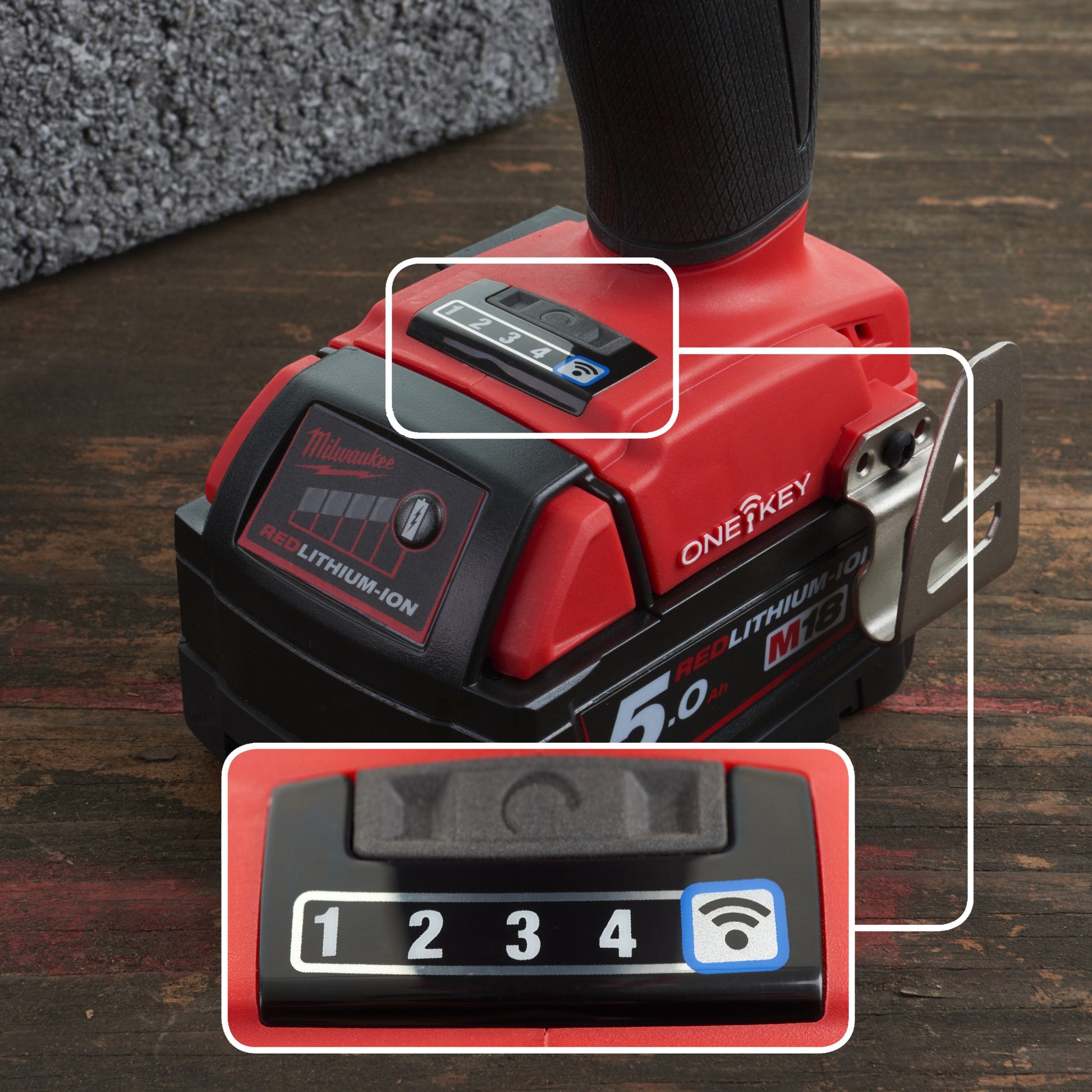 Milwaukee Schlagschrauber mit Sprengring M18 FUEL™ ONE-KEY™ ½" Detailansicht