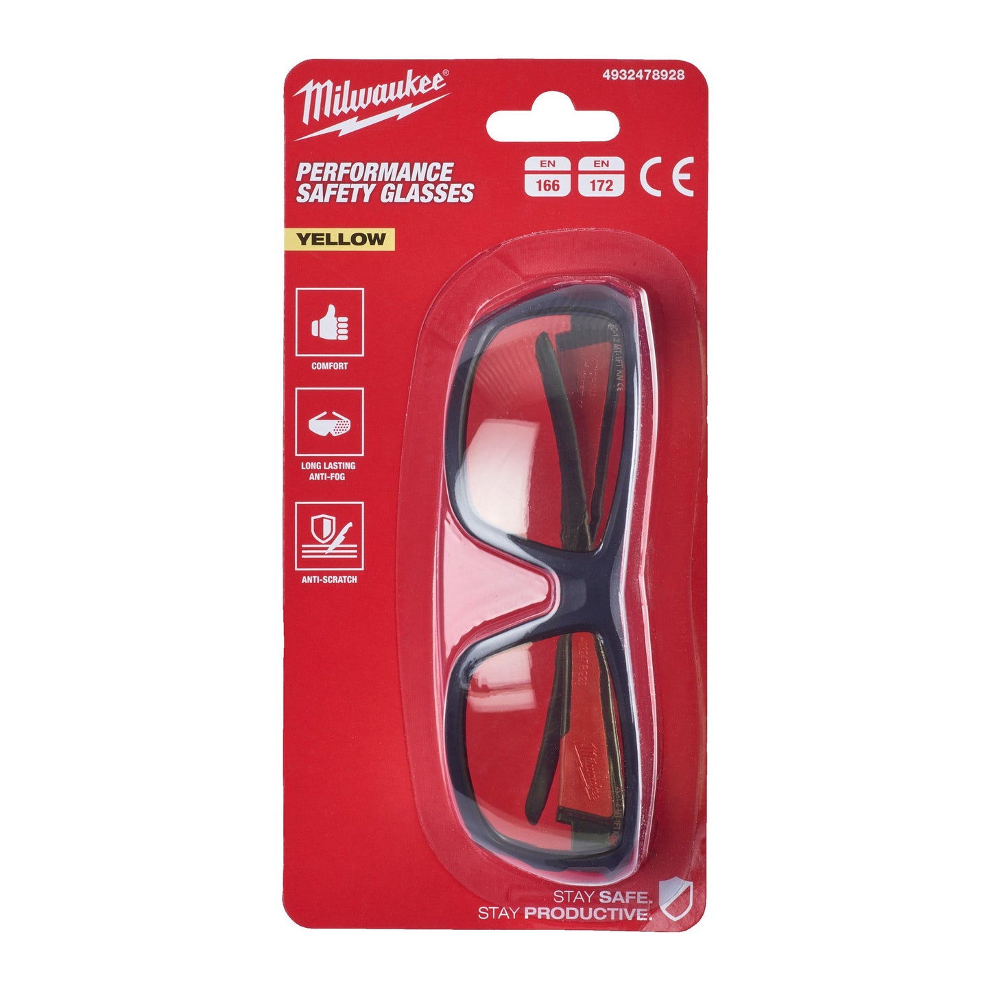 Milwaukee Sicherheitsbrille Performance gelb