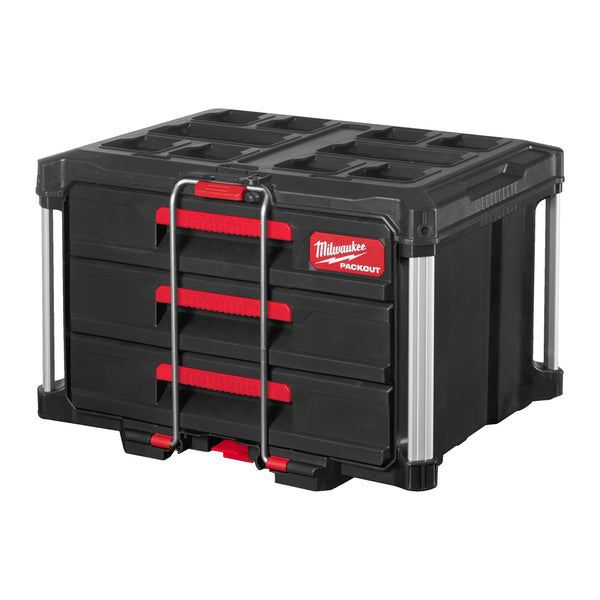 Milwaukee Werkzeugkoffer PACKOUT™ mit drei Schubladen