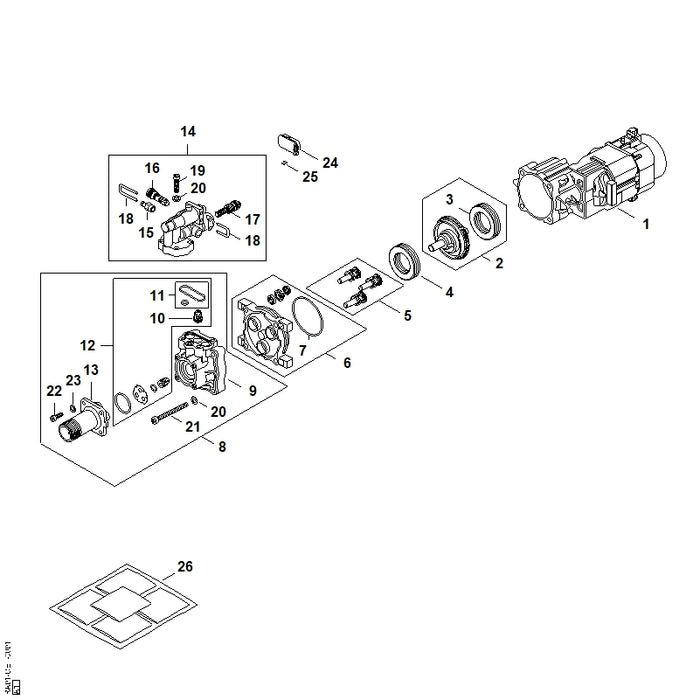 STIHL RE029513504 Schraube M5×15 positie 22 technische tekening