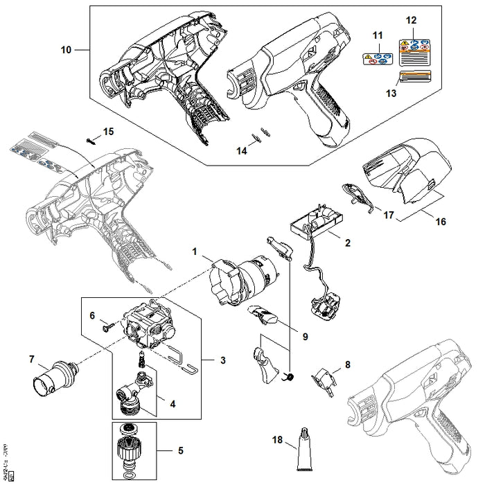 STIHL RA029519700 Schraube positie 15 technische tekening