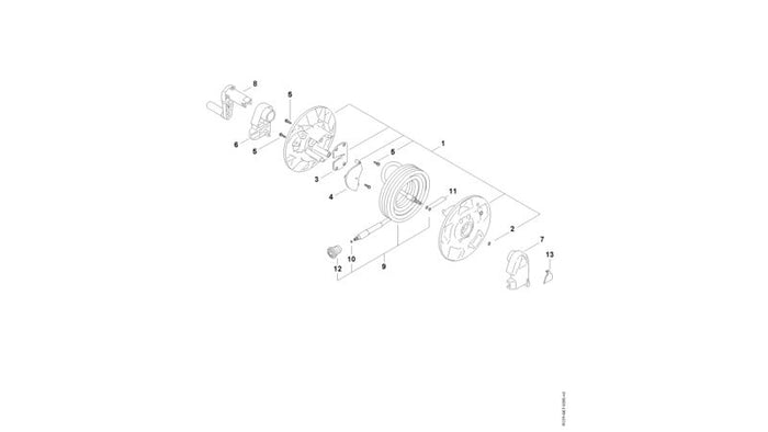 STIHL RE017981900 Führung links positie 7 technische tekening