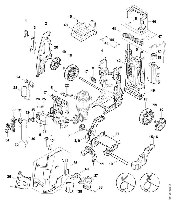 STIHL RE017060702 Abdeckung positie 48 technische tekening