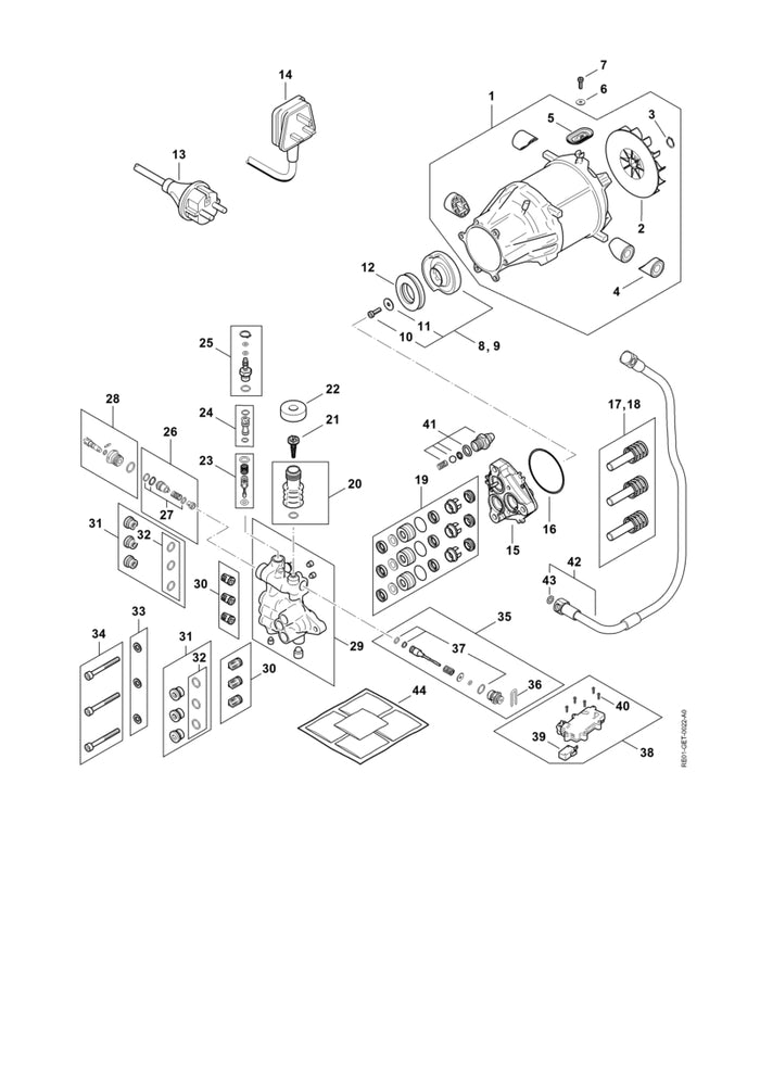 STIHL RE017607000 Satz Kolben positie 17 technische tekening