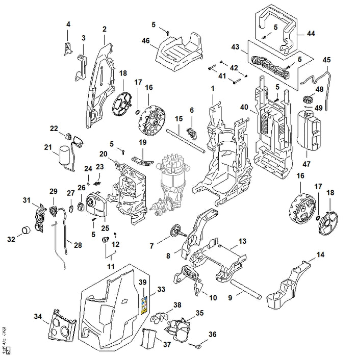 STIHL RE015104102 Druckverstellung positie 7 technische tekening