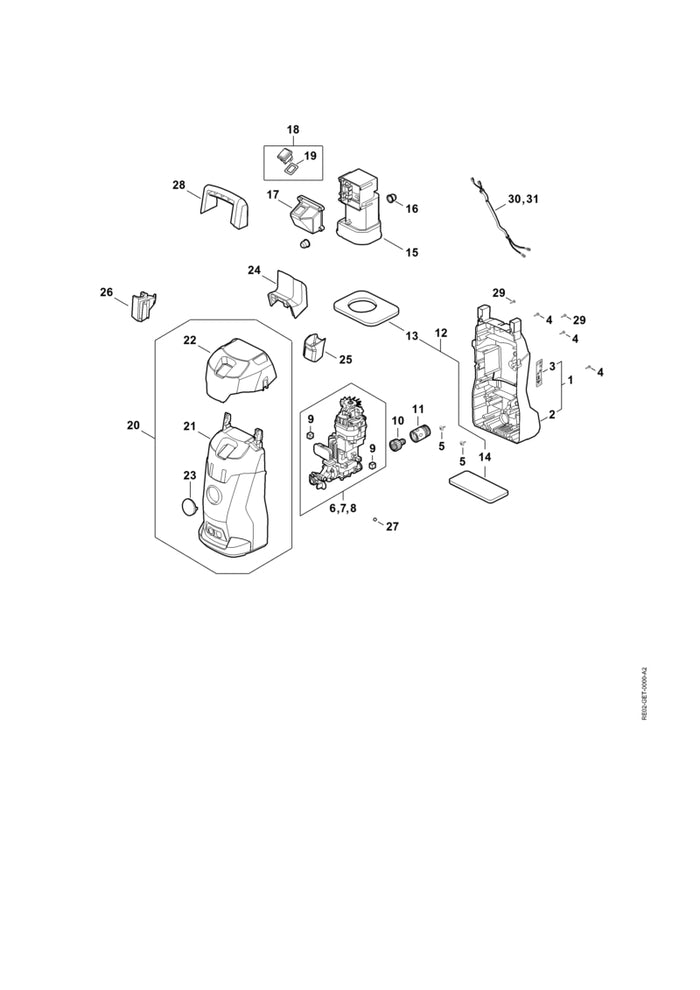 STIHL RE029677200 Warnhinweis Piktogramm RE 81/81 X positie 3 technische tekening
