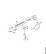 STIHL RE025000801 Hochdruckschlauch 6 m hart positie 12 technische tekening