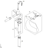 STIHL SA027001801 Blasrohr positie 1 technische tekening
