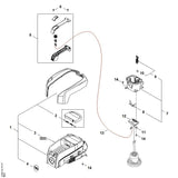 STIHL SA084301400 Elektronikmodul positie 12 technische tekening
