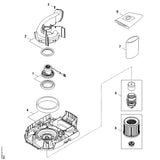STIHL SA085026900 Nassfilter positie 7 technische tekening