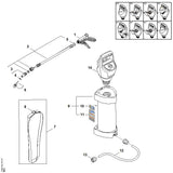 STIHL SA097010800 Behälter SGA EU / RoW positie 9 technische tekening
