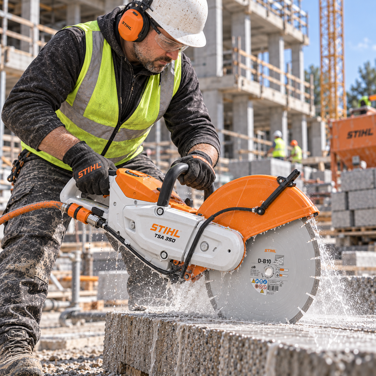 STIHL Diamant-Trennscheibe D-B10 - 350 mm in Aktion
