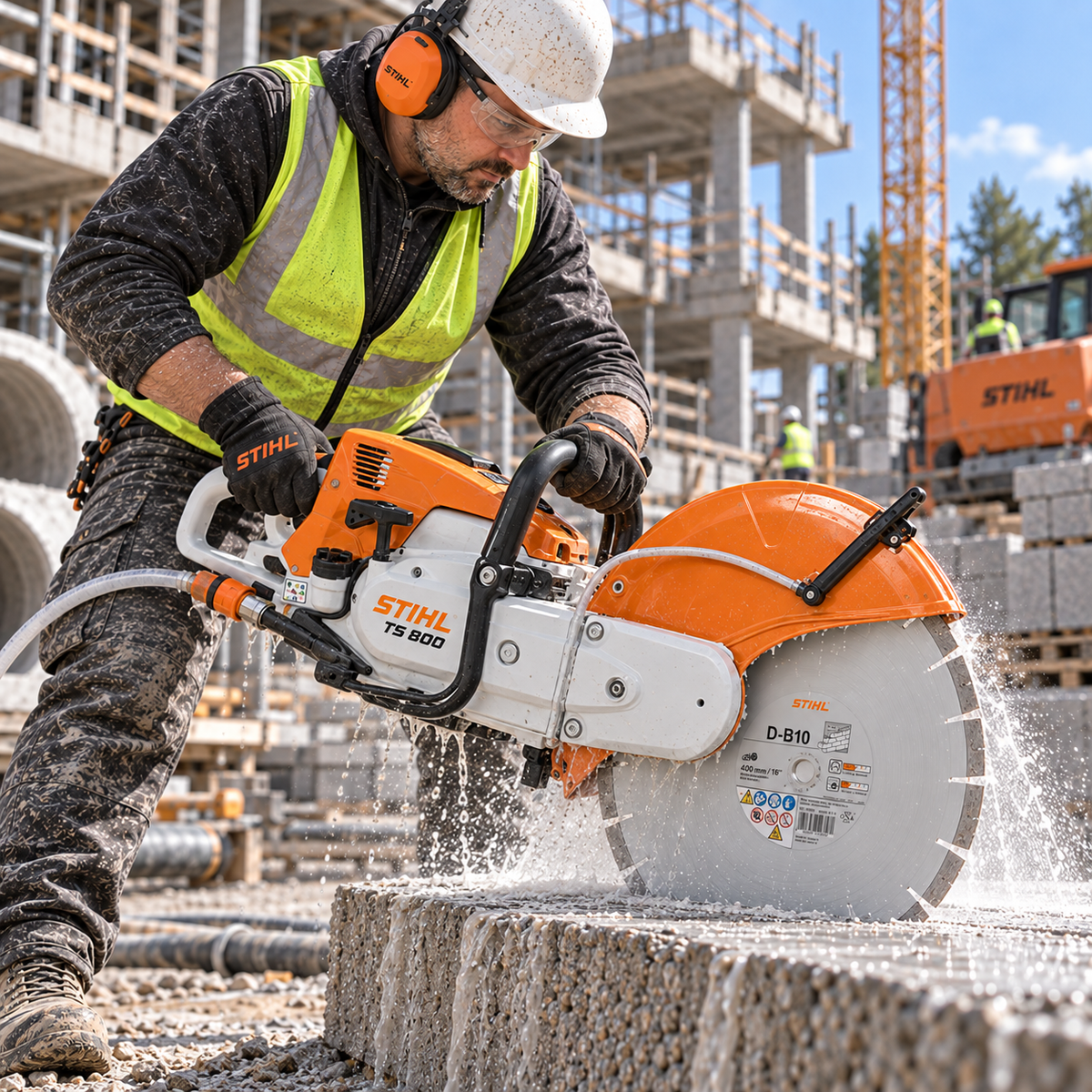 STIHL Diamant-Trennscheibe D-B10 - 400 mm in Aktion