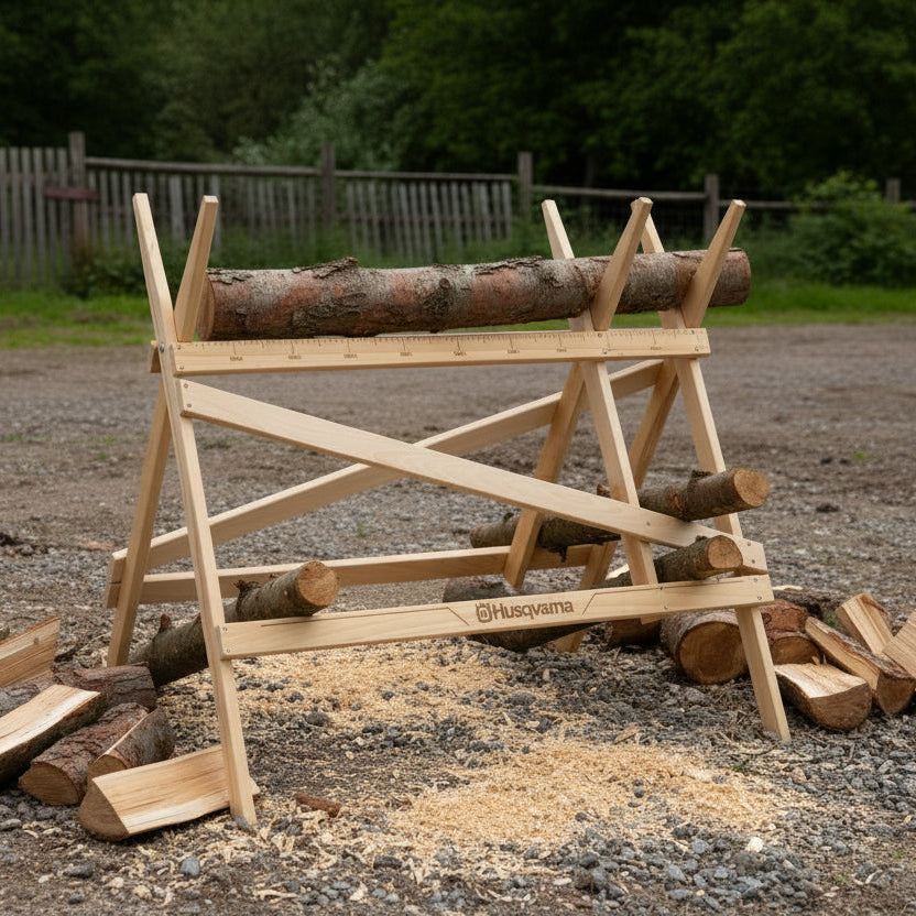 Husqvarna Klappbarer Sägebock aus Holz