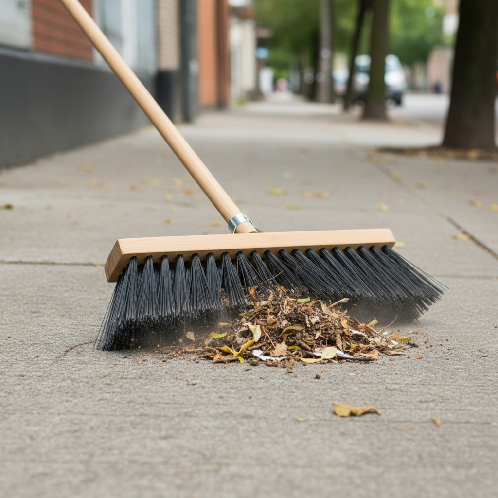 Solide Straßenbesen – mit 160 cm Stiel