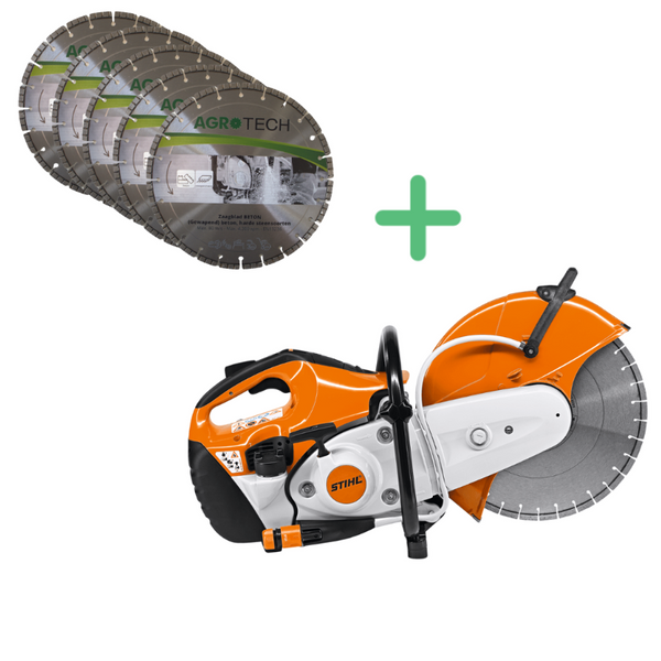 STIHL Benzin-Trennschleifer TS 420 mit 5 x Diamant-Trennscheiben