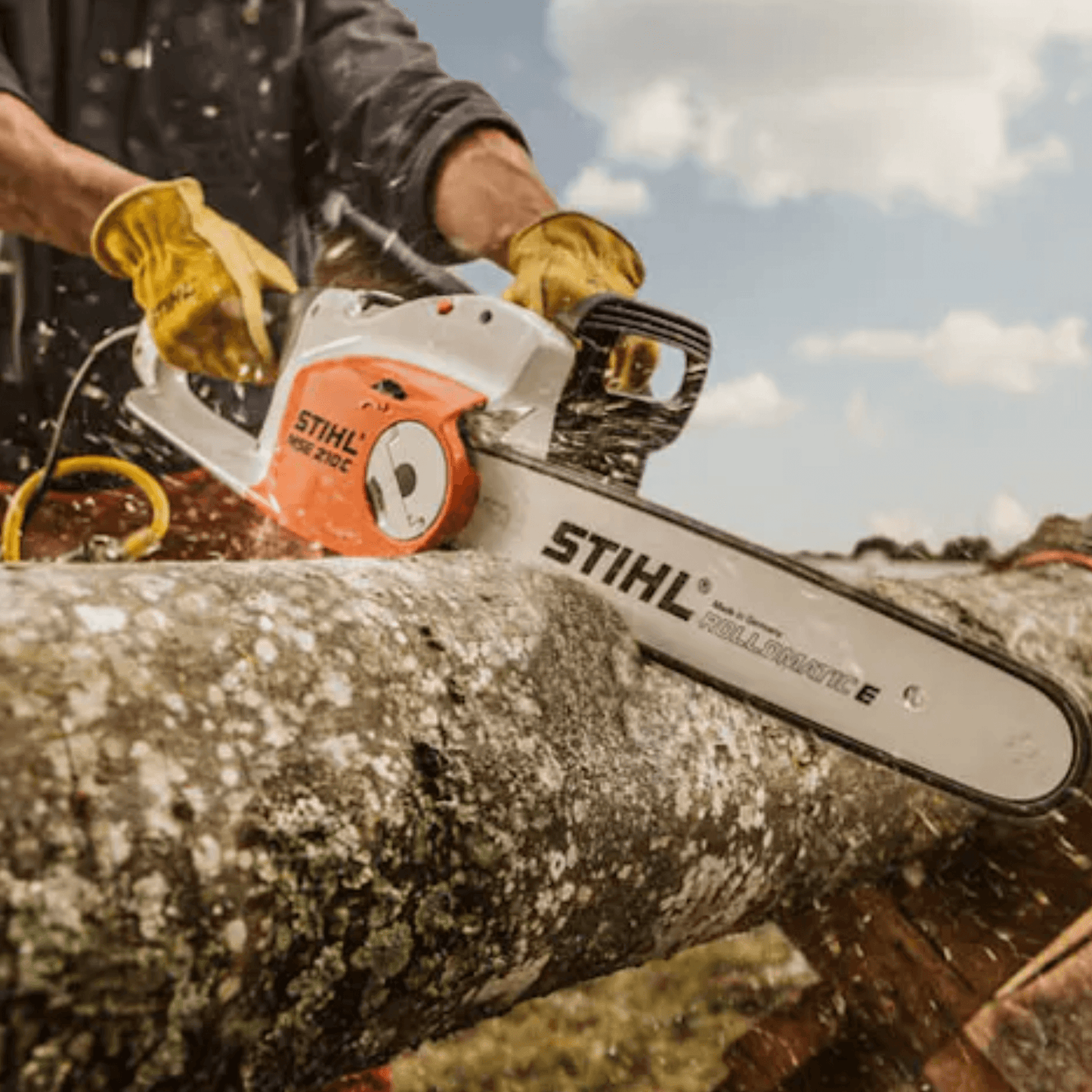 Stihl Elektro-Kettensäge MSE 210 C-B in Aktion