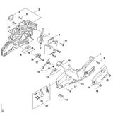 STIHL TA017901003 Griffgehäuse positie 2 technische tekening