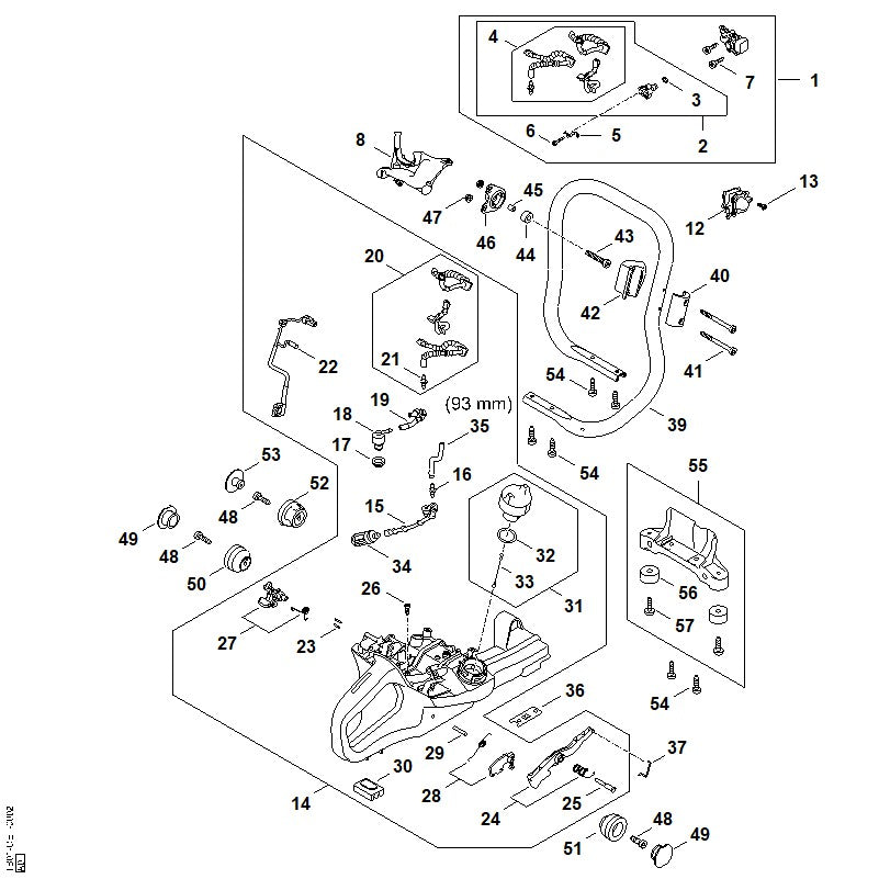 STIHL 4224-791-0900 Klemmschale positie 40 technische tekening