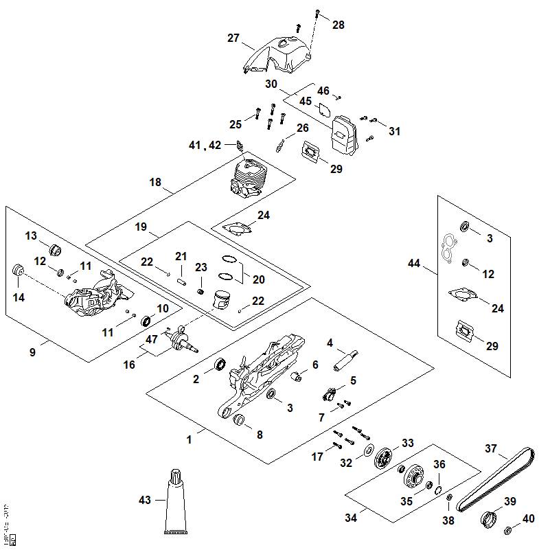 STIHL 4250-020-9400 Dekompressionsventil positie 26 technische tekening