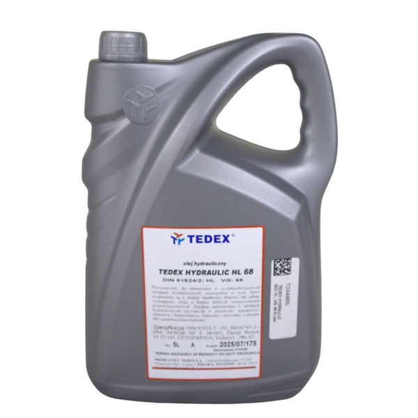 Tedex öl HYDRAULIC ISO: HL, VG: 68 - 5 Liter