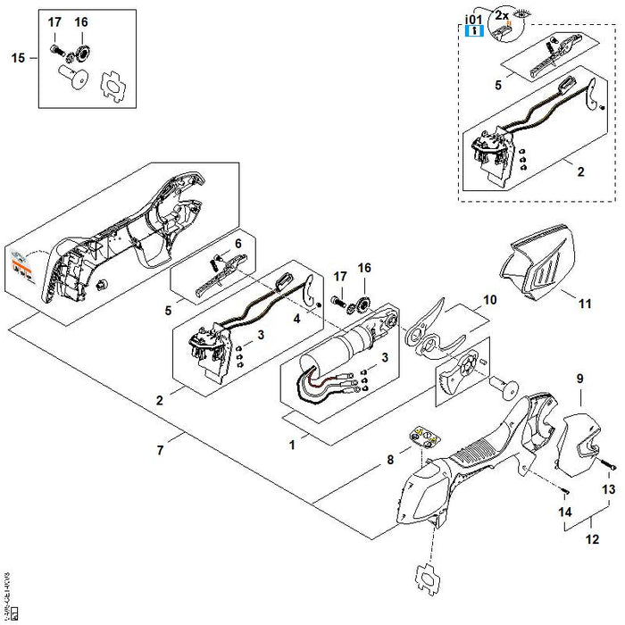 STIHL VA056020400 Abdeckung positie 9 technische tekening