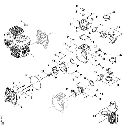 STIHL VB049510830 Sechskantschraube positie 11 technische tekening