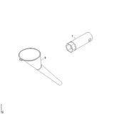 STIHL VB037087300 Trichter positie 2 technische tekening