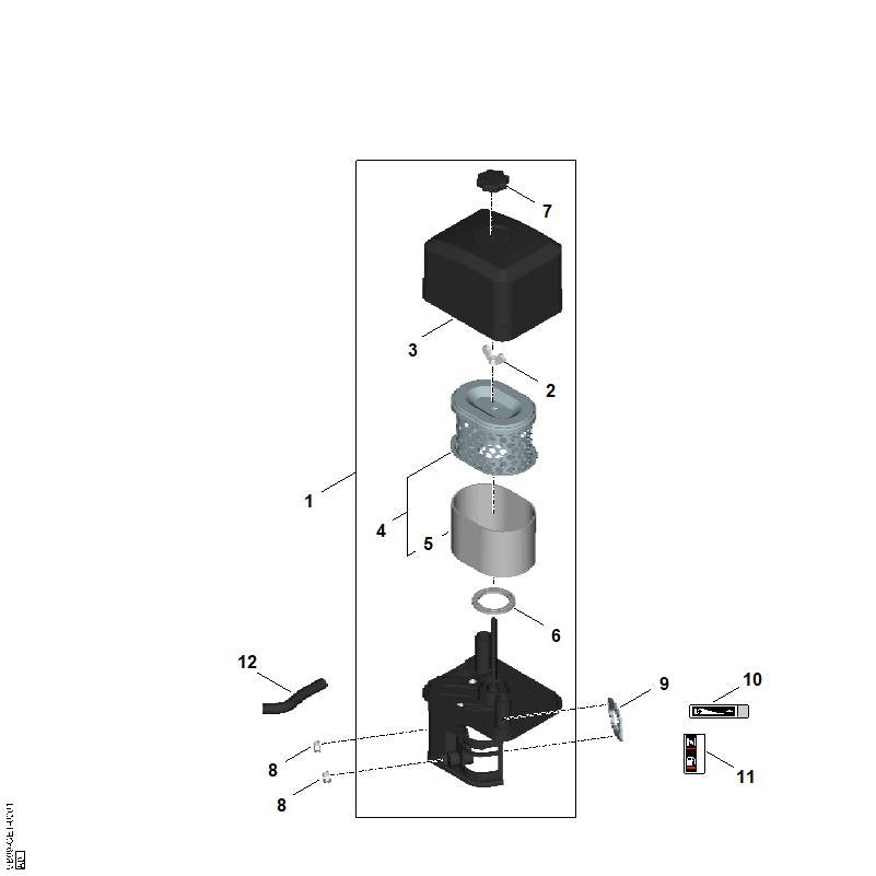 STIHL 0004-124-2803 Filter positie 4 technische tekening