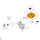 STIHL 0004-350-2701 Kraftstoffschlauch positie 14 technische tekening