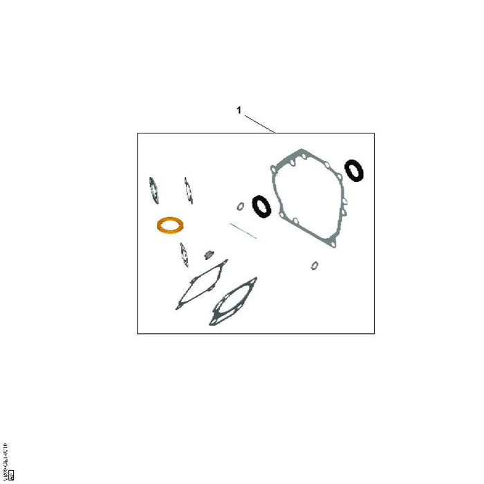 STIHL 0004-007-1615 Dichtungssatz positie 1 technische tekening