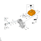 STIHL 6250-951-0811 Sechskantschraube M8x25 positie 13 technische tekening