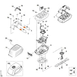 STIHL WA214301400 Elektronikmodul positie 20 technische tekening