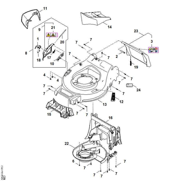 STIHL WA227008590 Gehäuse positie 13 technische tekening