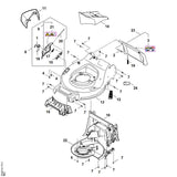 STIHL WA227014305 Einlage (hinten) positie 16 technische tekening