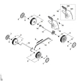 STIHL WA227002400 Achse hinten (Schieber 253) positie 11 technische tekening