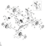 STIHL WA426400100 Getriebe kpl. positie 26 technische tekening