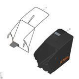 STIHL WA707003100 Rahmen - Fangsackgestell positie 1 technische tekening